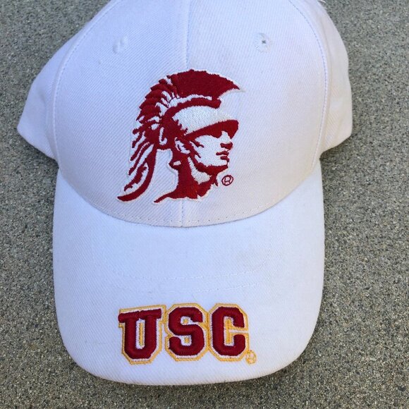 CREATION OF DEMAND USC Trojans Hat Men's Adjustable Cap Embroidered White - Picture 3 of 6